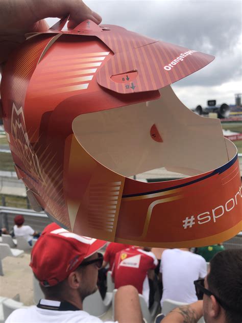 Orange helmet given out for Verstappen fans at the Motodrom today : r ...