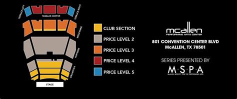 Pricing / Seating Chart | Live In McAllen