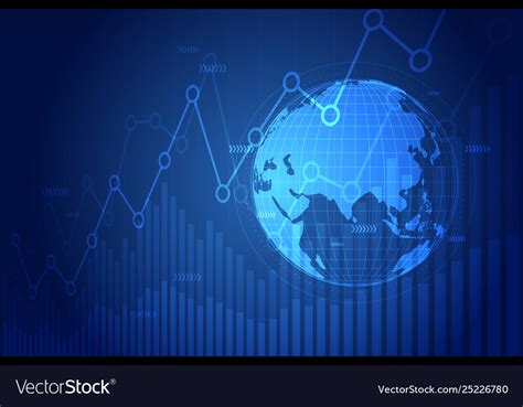 Stock market graph business growth graph chart Vector Image