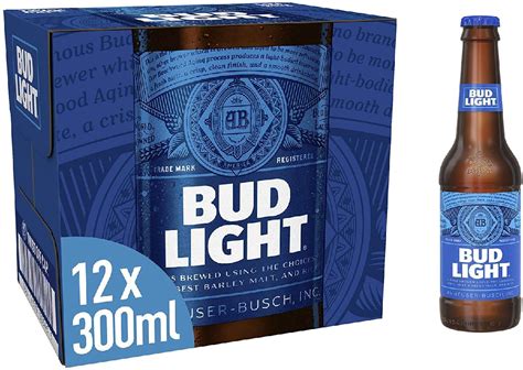 Bud Light Lager Beer 12 x 300 ml Bottle 3.5 Percent ABV,United States ...