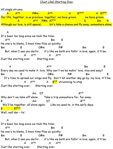 John Lennon – (Just Like) Starting Over | Guitar Tutor Man