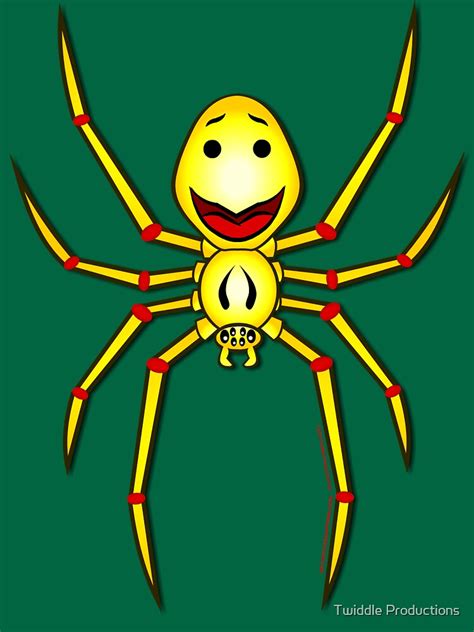 "Happy Face Spider" T-shirt for Sale by TwiddleProd | Redbubble | happy t-shirts - happy face t ...