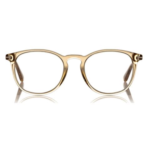 Tom Ford - Round Optical Glasses - Round Optical Glasses - Opal Honey ...