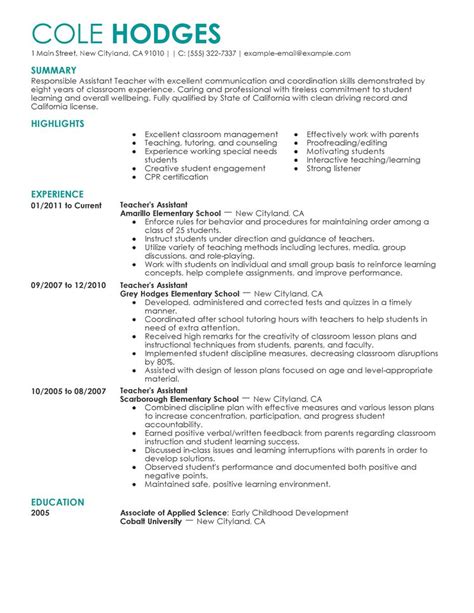 12 Amazing Education Resume Examples | LiveCareer