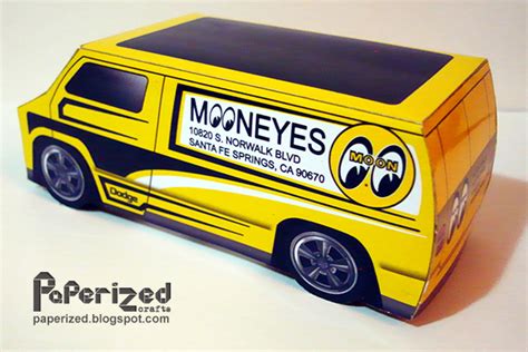 Mooneyes 77 Custom Dodge Van Paperized | Paperized Crafts