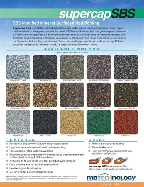 SBS Modified Mineral Surfaced Roll Roofing - MB Technology