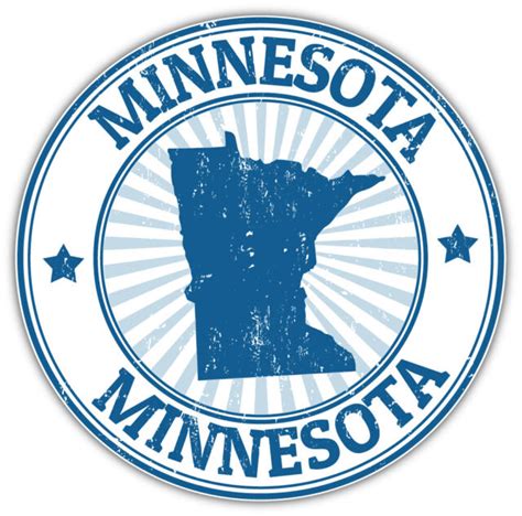 Minnesota USA State Map Grunge Emblem Car Bumper Sticker Decal "SIZES" | eBay