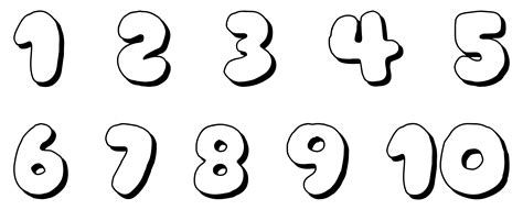 Bubble Numbers Printable