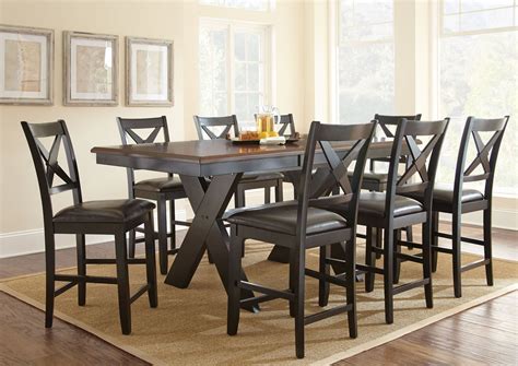 Violante Extendable Rectangular Counter Height Dining Room Set from Steve Silver (VL700PB ...