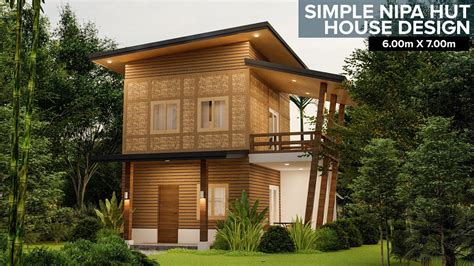 Modern Bahay Kubo/ Simple Nipa Hut Design - 6.0 m x 7.0m - YouTube