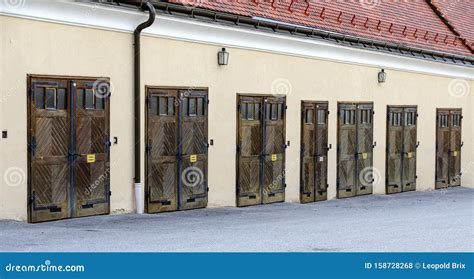 Old Multiple Garaging Facility Stock Photo - Image of garaging, gate: 158728268