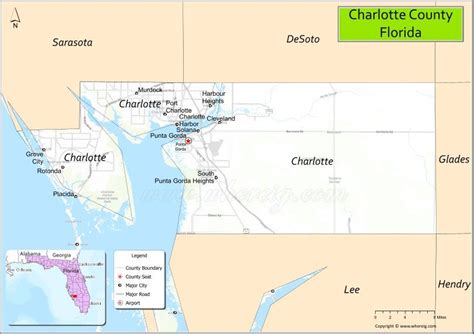 the charlotte county florida map is shown