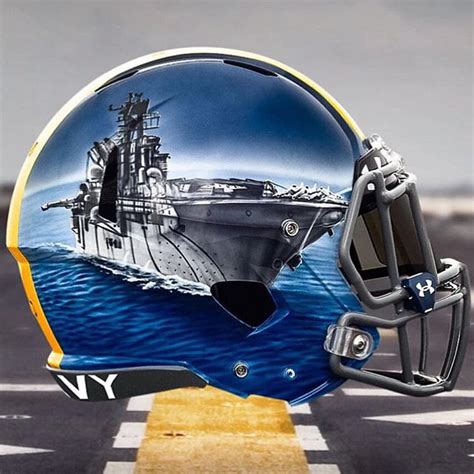 Navy Football Helmet Artist