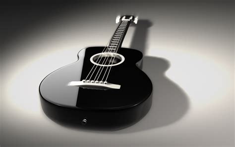 Black Acoustic Guitar Wallpapers