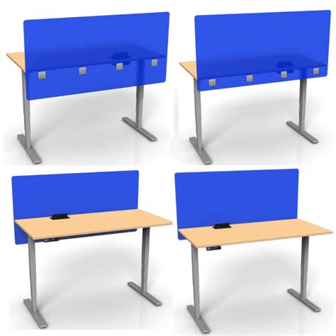 New Midtown™ Colored Acrylic Desk Panel - Acrylic Privacy Screens