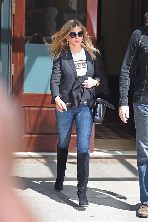 Jennifer Aniston in Jeans Out in New York City, April 2015 • CelebMafia