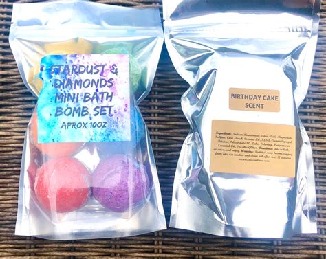 Set of 6 Mini Bath Bombs in a Bag Bag of Bombs Kids Bath | Etsy UK