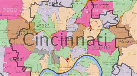 Cincinnati Area Zip Code Map - Cyndie Consolata