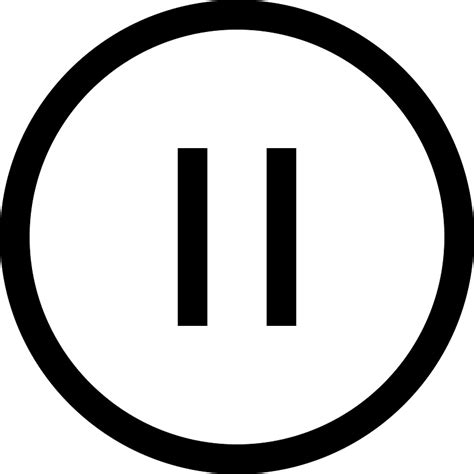 Pause-circle-outline icon. Free download transparent .PNG | Creazilla