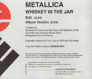 Metallica - Whiskey In The Jar (1998, CD) | Discogs