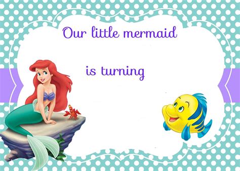 Party invitation | Little mermaid invitations, Mermaid party invitations, Little mermaid birthday