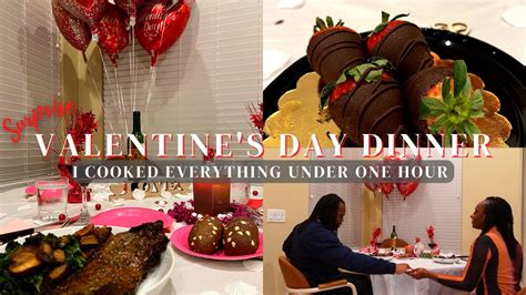 Valentines Day Setup and Surprise Dinner for my Husband 💕 - YouTube