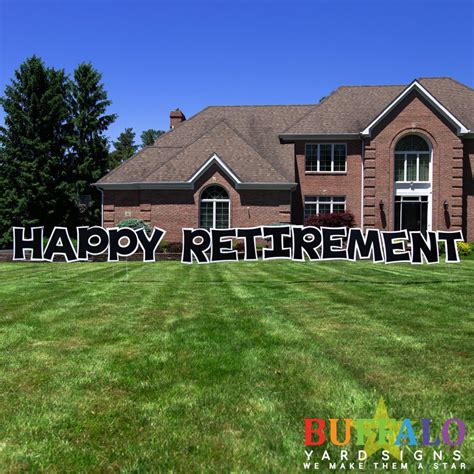 "Happy Retirement" Yard Sign - Buffalo Yard Signs