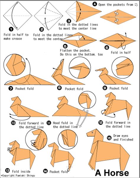 Horse - Easy Origami instructions For Kids