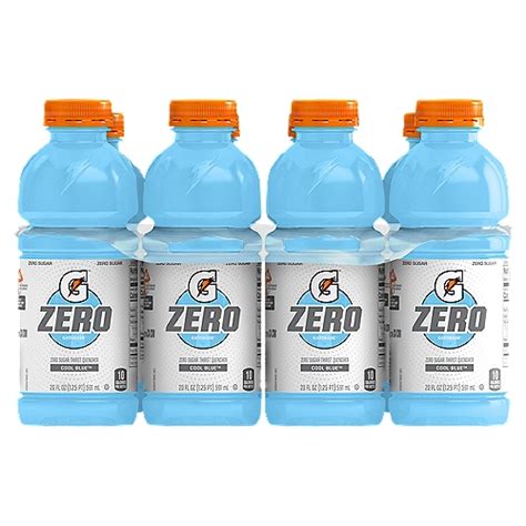 Gatorade Zero Zero Sugar Thirst Quencher Cool Blue 20 Fl Oz 8 Count ...