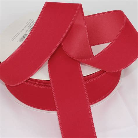 Versatile Velvet Red Indoor/Outdoor Wired Craft Ribbon 2" x 50 Yards - Walmart.com