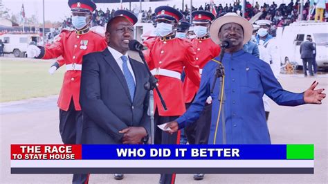 DP RUTO VS RAILA ODINGA MASHUJAA DAY SPEECHES. WHO IS YOUR BEST - YouTube