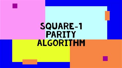 How to Solve Square-1 Parity (Adjacent Edges) - YouTube