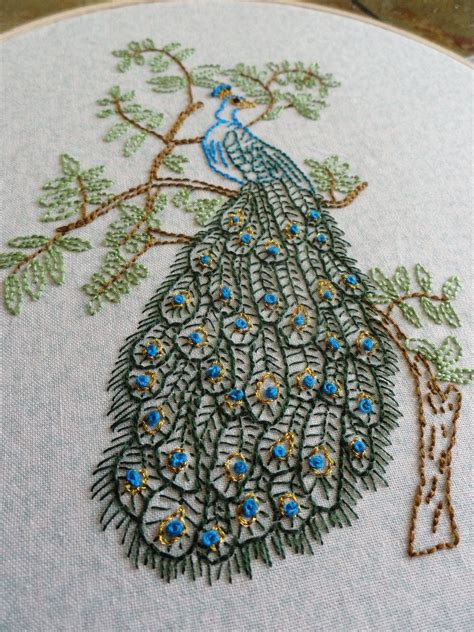 Peacock embroidery 2 | Embroidery patterns, Embroidery inspiration, Embroidery patterns free