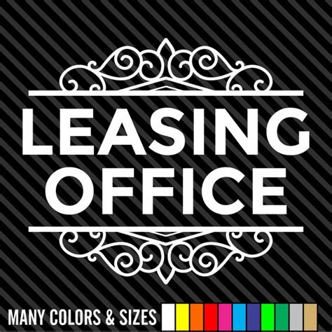 Leasing Office Store Front Decal Sticker Business Sign | Etsy