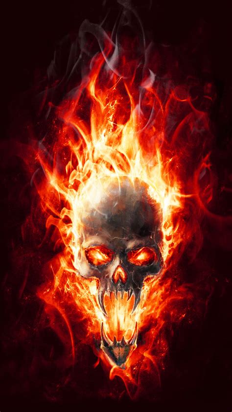 Skull And Crossbones On Fire Wallpaper