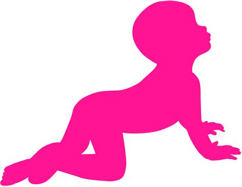 Crawling Baby Silhouette | Free vector silhouettes