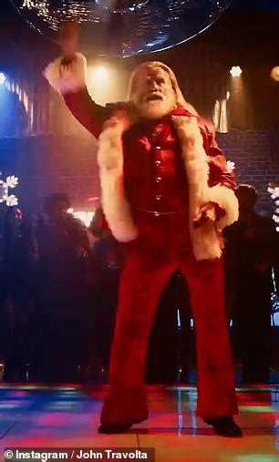 John Travolta, 69, transforms into Santa Claus and recreates THAT 1977 ...