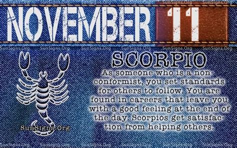 November 11 Zodiac Horoscope Birthday Personality - SunSigns.Org