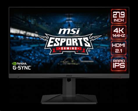 MSI introduces new 28 inch 4K @ 144Hz monitor with HDMI 2.1 | Hdmi, Msi, Monitor