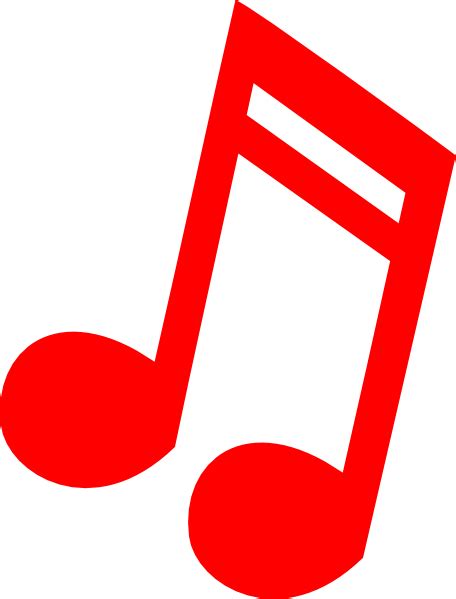 Red Music Note Clip Art at Clker.com - vector clip art online, royalty free & public domain