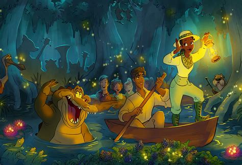 Tiana's Bayou Adventure Concept Art Print Poster Splash - Etsy