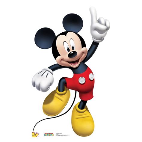 Lifesize Mickey Mouse Cardboard Cutout | Mickey Mouse Party Supplies ...