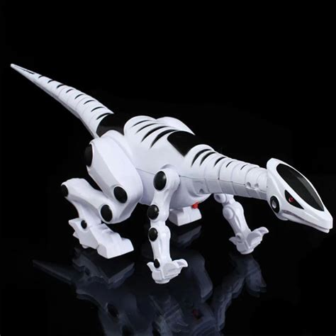 Electric Dinosaur Toy for Children Walking Robot Roaring Interactive Dinosaur with Music Light ...