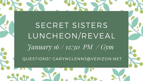 Secret Sisters Luncheon/Reveal - Calvert Grace Community Church