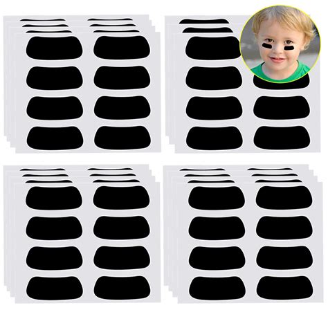 Buy Anteer 60 Pairs Eye Black Stickers for Kids Customizable Sports Face Eyeblack Sticker for ...