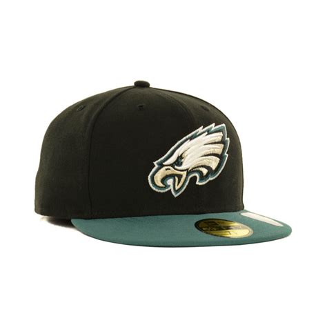 Ktz Philadelphia Eagles NFL 59Fifty Cap in Black for Men (Black/Green ...