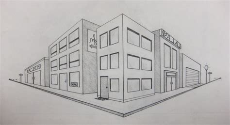 2-Point Perspective Drawing | Simple 2 Point Perspective Drawing ...