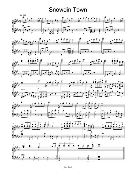 Snowdin Town Sheet music for Piano (Solo) | Musescore.com