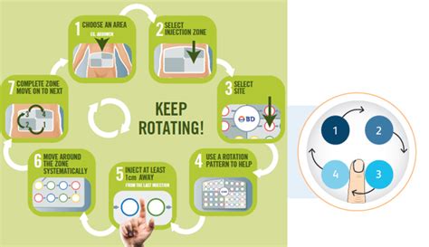 Insulin Injection Rotation Sites Chart | Labb by AG