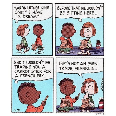 Honoring Martin Luther King with Franklin and Peppermint Patty. | Charlie brown and snoopy ...